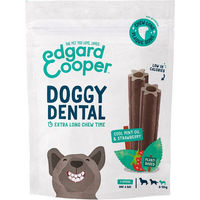 Produktbild von Edgard & Cooper Doggy Dental Zahnpflege-Snack Minze & Erdbeere Vegan Getreidefrei Glutenfrei 240g