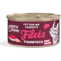 Produktbild von Edgard & Cooper Filets mit frischem Thunfisch und Freilaufhuhn für Katzen 70g