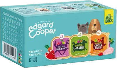 Edgard & Cooper Hund Nassfutter Multipack Huhn Lamm Wild Stückchen in Sauce Getreidefrei Adult 6 x 100 g – Bild 1 von 4