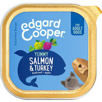 Produktbild von Edgard & Cooper Hundefutter Adult Lachs und Truthahn getreidefrei Stückchen in Sauce 11 x 150 g
