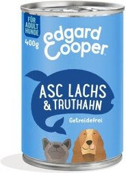Edgard & Cooper Hundefutter Adult Lachs und Truthahn Stückchen in Sauce getreidefrei 6x400g - 6 x 400 g – Bild 1 von 1