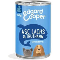 Produktbild von Edgard & Cooper Hundefutter Adult Lachs und Truthahn Stückchen in Sauce getreidefrei 6x400g - 6 x 400 g