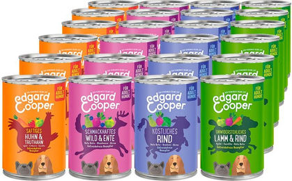 Produktbild von Edgard & Cooper Hundefutter Adult Mixpaket 24x400g