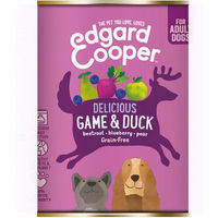 Produktbild von Edgard & Cooper Hundefutter Adult Wild und Ente Stückchen in Sauce Getreidefrei 6 x 400 g