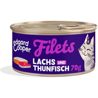 Produktbild von Edgard & Cooper Hundefutter Filets Lachs und Thunfisch 12x70 g