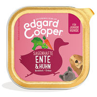 Produktbild von Edgard & Cooper Hundefutter für Welpen Ente & Huhn mit Brokkoli getreidefrei Stückchen in Sauce 11 x 150 g - 11 x 150 g