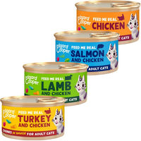 Produktbild von Edgard & Cooper Hundefutter Huhn und Lachs Stückchen in Sauce 18 x 85 g