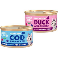 Produktbild von Edgard & Cooper Hundefutter Kitten Ente und Huhn Stückchen in Sauce 18 x 85 g