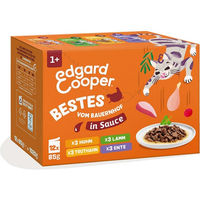 Produktbild von Edgard & Cooper Hundefutter Mixpaket Stückchen in Sauce für Adult ohne Zucker 12x85 g