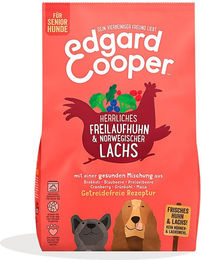 Produktbild von Edgard & Cooper Hundefutter Senior Huhn und Lachs Getreidefrei Light 2x12kg