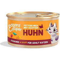 Produktbild von Edgard & Cooper Hundefutter Stückchen in Sauce Freilaufhuhn Adult ohne Zucker 18x85g - 18 x 85 g