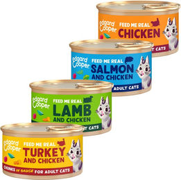 Edgard & Cooper Hundefutter Stückchen in Sauce mit Truthahn und Huhn 18 x 85 g – Bild 1 von 3
