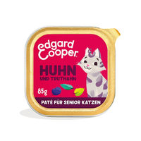 Produktbild von Edgard & Cooper Hundepaté Huhn und Truthahn Senior ohne Zucker 16x85g - 16 x 85 g