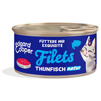 Produktbild von Edgard & Cooper Katze Filets Adult mit frischem Wildfang-Thunfisch getreidefrei und ohne Zucker 70 g - 6 x 70 g