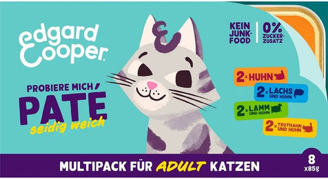 Produktbild von Edgard & Cooper Katze Paté Adult Multipack 32x85g
