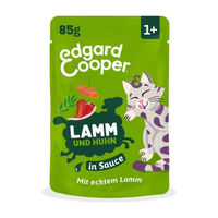 Produktbild von Edgard & Cooper Katzen Nassfutter Adult Lamm & Huhn Stückchen in Sauce 12 x 85 g