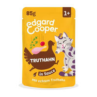 Produktbild von Edgard & Cooper Katzen Nassfutter Adult Truthahn Stückchen in Sauce 12 x 85 g