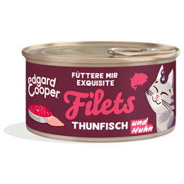 Edgard & Cooper Katzen Nassfutter Filets mit Thunfisch und Freilaufhuhn Adult Getreidefrei 70 g - 24 x 70 g – Bild 1 von 5
