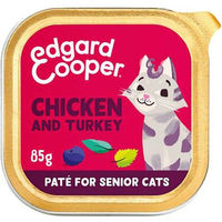 Produktbild von Edgard & Cooper Katzen Nassfutter Pastete Huhn und Truthahn für Senioren 16 x 85 g