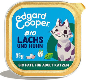 Edgard & Cooper Katzen Nassfutter Paté Bio-Lachs und Bio-Huhn Adult 16 x 85 g - 16 x 85 g – Bild 1 von 2