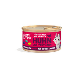 Edgard & Cooper Katzen Nassfutter Senior Stückchen in Sauce Truthahn und Huhn getreidefrei 18 x 85 g - 18 x 85 g – Bild 1 von 2