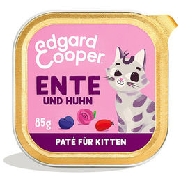 Edgard & Cooper Katzen Pastete Kitten Ente und Huhn getreidefrei 85 g - 16 x 85 g – Bild 1 von 4