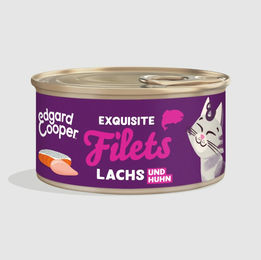 Edgard&Cooper Katzenfeuchtfutter Lachs und Huhn Stückchen in Sauce 70g – Bild 1 von 3
