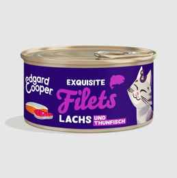 Edgard & Cooper Katzenfeuchtfutter Lachs und Thunfisch MSC Stückchen in Sauce getreidefrei 24 x 70 g – Bild 1 von 3