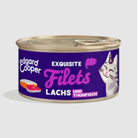 Produktbild von Edgard & Cooper Katzenfeuchtfutter Lachs und Thunfisch MSC Stückchen in Sauce getreidefrei 24 x 70 g