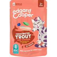 Produktbild von Edgard & Cooper Katzenfutter Adult Forelle & Huhn 12 x 85 g