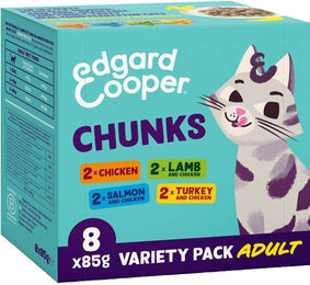 Edgard & Cooper Katzenfutter Adult Stückchen in Sauce 8 x 85 g – Bild 1 von 2