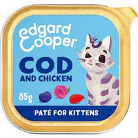 Produktbild von Edgard & Cooper Kitten Nassfutter Pastete mit MSC Kabeljau und Huhn getreidefrei 16 x 85 g