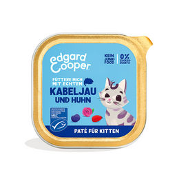 Edgard & Cooper Kitten Nassfutter Paté mit MSC-Kabeljau und Huhn getreidefrei 85g - 16 x 85 g – Bild 1 von 3