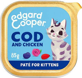 Edgard & Cooper Kitten Pastete mit MSC Kabeljau und Huhn getreidefrei 16 x 85 g – Bild 1 von 1