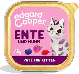 Produktbild von Edgard & Cooper Kitten Paté mit Freilaufente und Freilaufhuhn 16x85g
