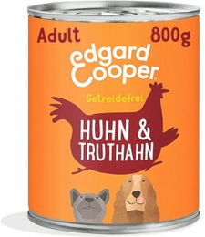 Edgard & Cooper Nassfutter Hund Adult Huhn und Truthahn Getreidefrei 6x800 g – Bild 1 von 3