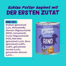Edgard & Cooper Nassfutter Hund Adult Rind Getreidefrei 6x800 g – Bild 1 von 2