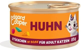 Produktbild von Edgard & Cooper Nassfutter Katze Adult Huhn Stückchen in Sauce getreidefrei 18x85 g - 18 x 85 g