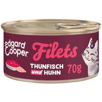 Produktbild von Edgard & Cooper Nassfutter Katze Adult Sterilisiert Filets Thunfisch und Huhn Getreidefrei 96 g - 96 x 70 g