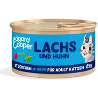 Produktbild von Edgard & Cooper Nassfutter Katze Adult Sterilisiert Lachs und Huhn Stückchen in Soße Getreidefrei 36x85 g - 36 x 85 g