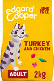 Edgard & Cooper Trockenfutter für erwachsene Katzen, Truthahn & Huhn, sterilisiert, getreidefrei, 2 kg – Bild 1 von 4