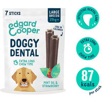 Produktbild von Edgard & Cooper Zahnpflege-Snack für Hunde Erdbeere/Minze Vegan 4x240g - 4 x 240 g