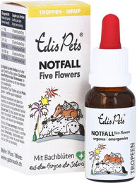 Edis Pets Five Flowers Bio Bachblüten Notfall-Tropfen zur Beruhigung für Tiere aller Größen und Altersstufen 20g – Bild 1 von 1