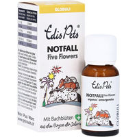 Produktbild von Edis Pets Five Flowers Bio Bachblüten Notfall-Globuli zur Beruhigung für Tiere