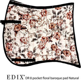 Produktbild von Edix Dressur Schabracke mit 8 Taschen geblümt in Beige und Natur