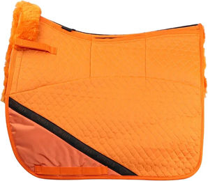 Produktbild von Edix Merino Dressur Schabracke aus Wolle mit 8 Taschen Orange Größe S
