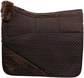 Produktbild von Edix Merino Dressur Schabracke mit 8 Taschen aus Wolle Braun XS