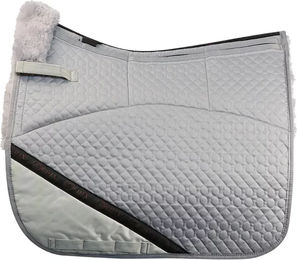 Produktbild von Edix Merino Dressur Schabracke mit 8 Taschen aus Wolle in Grau Größe XS