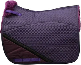 Produktbild von Edix Merino Dressur Schabracke mit 8 Taschen aus Wolle in Lila Größe XS