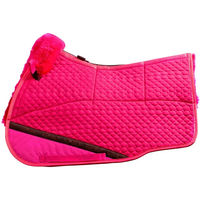 Produktbild von Edix Merino-Satteldecke für Pferde mit 8 Taschen aus Wolle in Schwarz Rot oder Rosa